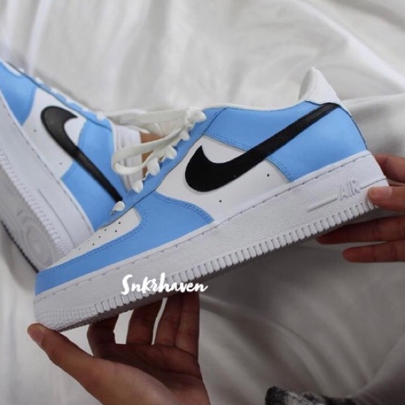 Nike Shoes - Nike Air Force blue black Air Force 1s